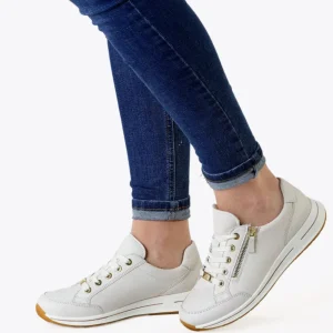 Ara - 24801 Cream Wide Fit Trainer