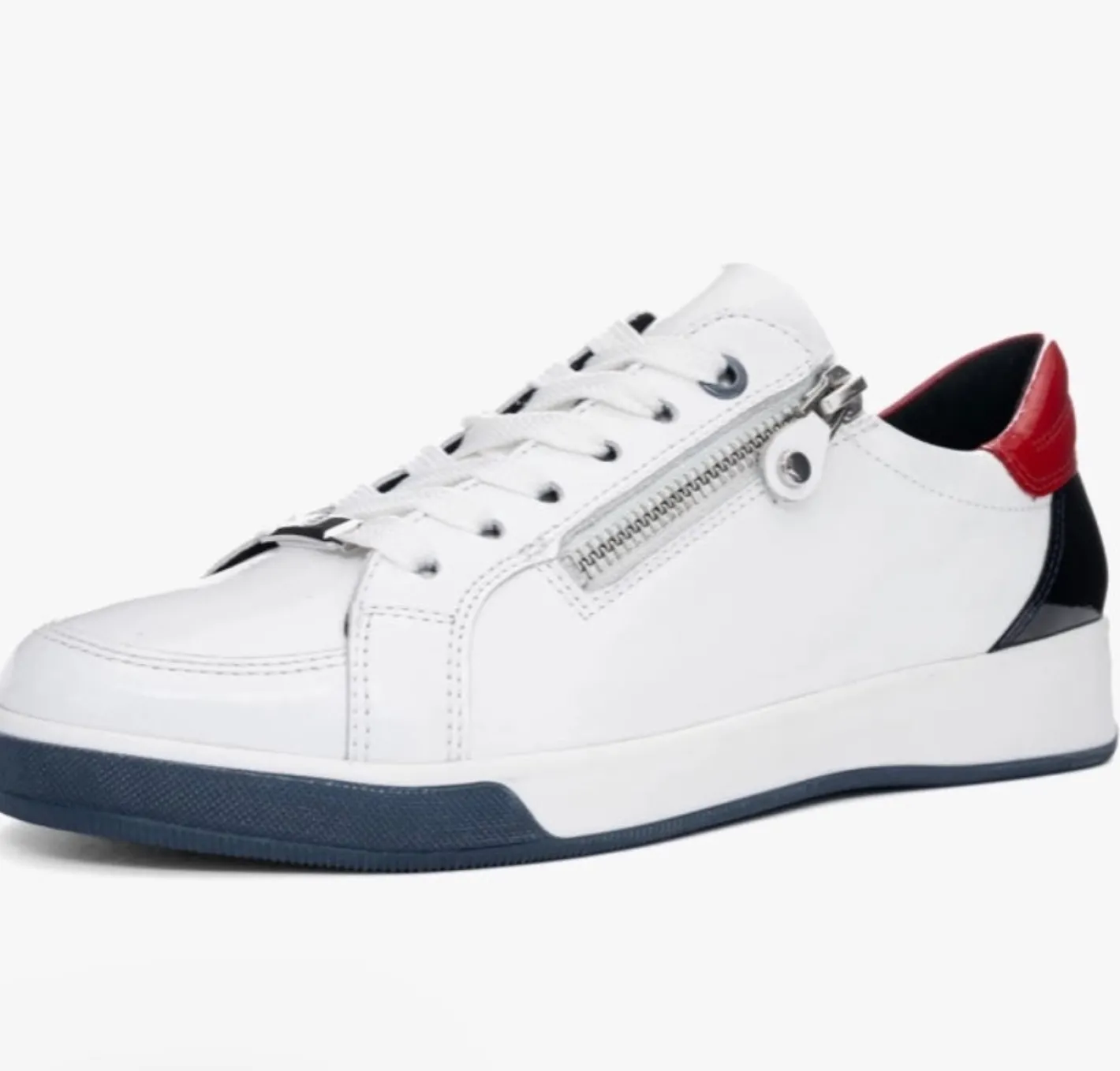 ara___white_patent_nautic_2.webp Ara - 34432 White Patent Nautical Trainer