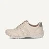 Caprice - 23717 Cream Trainer [ Wide Fit]