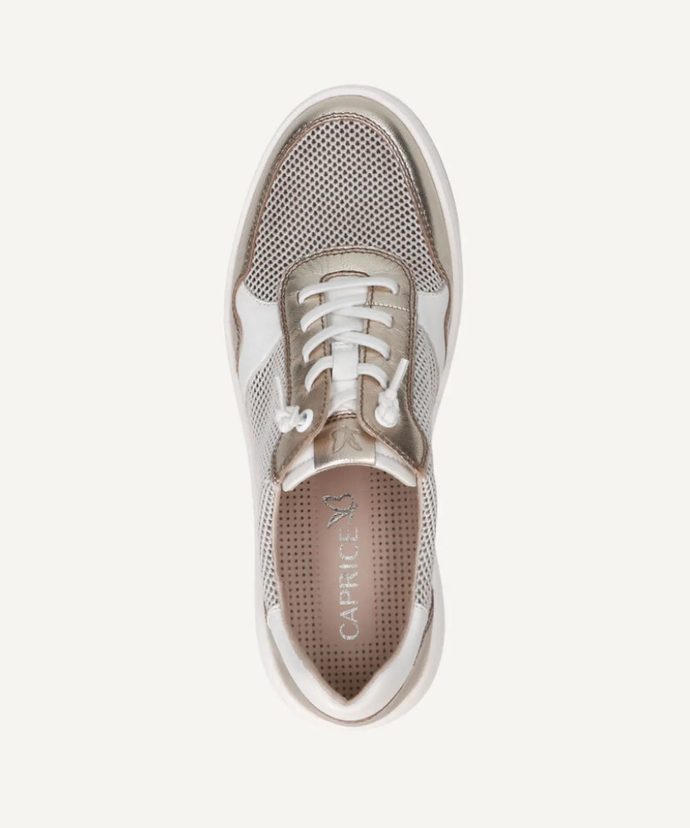 caprice___white_and_gold__2.webp Caprice - 23504 White and Gold Trainer