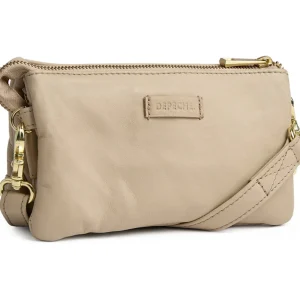 Depeche - 11998 Beige Leather Clutch Crossbody Bag