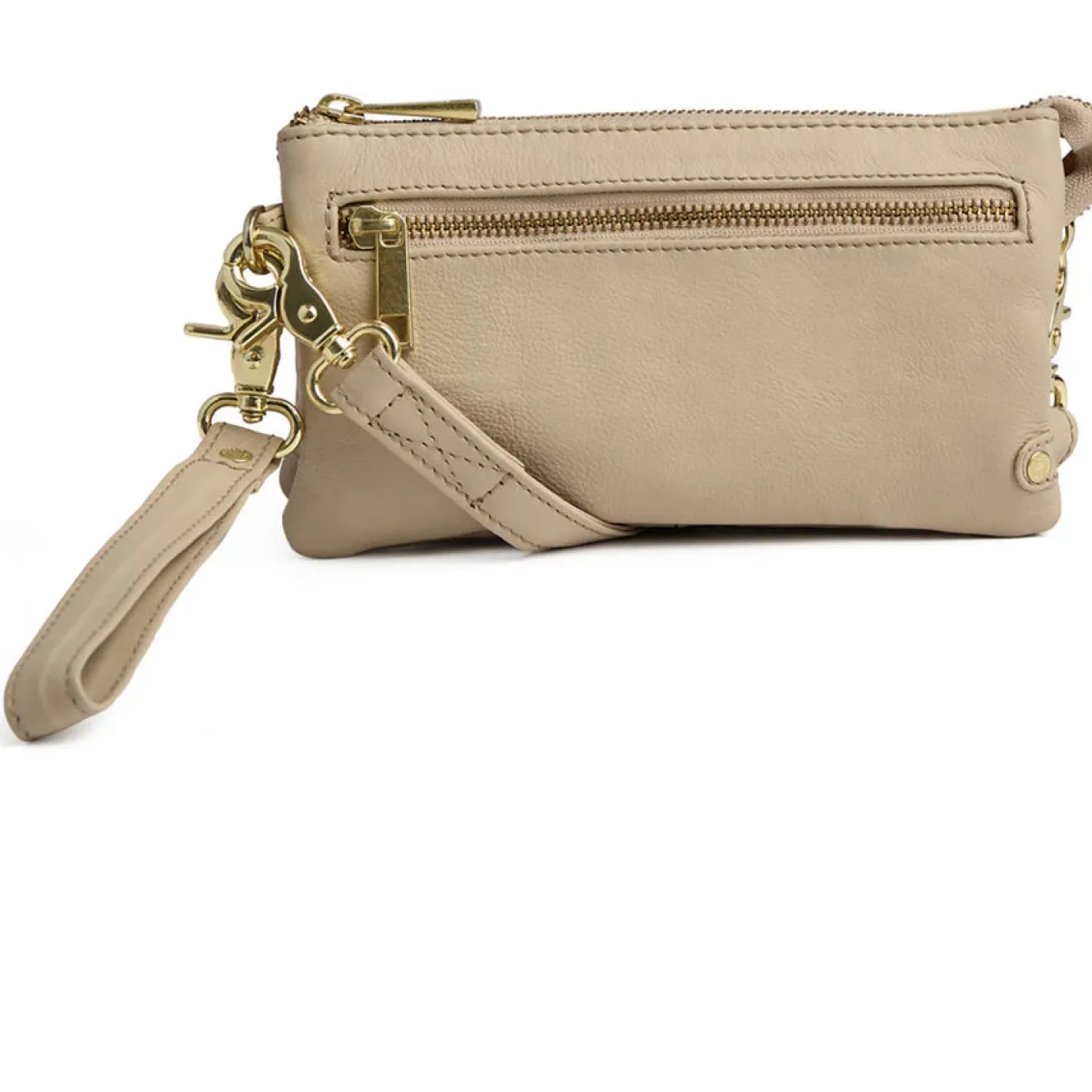 depeche___beige_leather_c_1.webp Depeche - 11998 Beige Leather Clutch Crossbody Bag