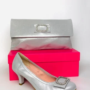 Le Babe - Bomilly Silver Diamonte Clutch*