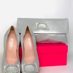 Le Babe - Bomilly Silver Diamonte Clutch*