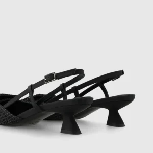 Lodi - DA5502 Black Rafia Slingback