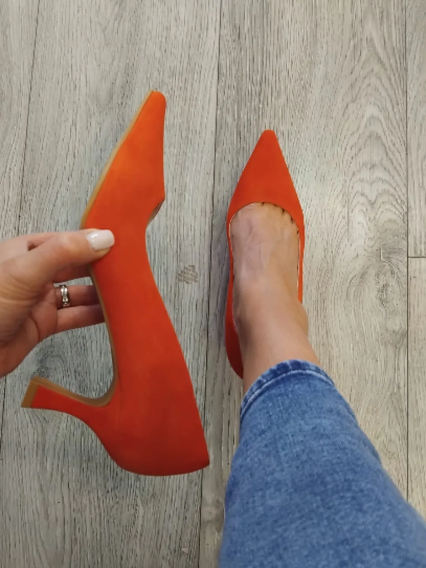 lodi__jona_orange_kitten__4.webp Lodi - Jona Orange Kitten Heel Court Shoe