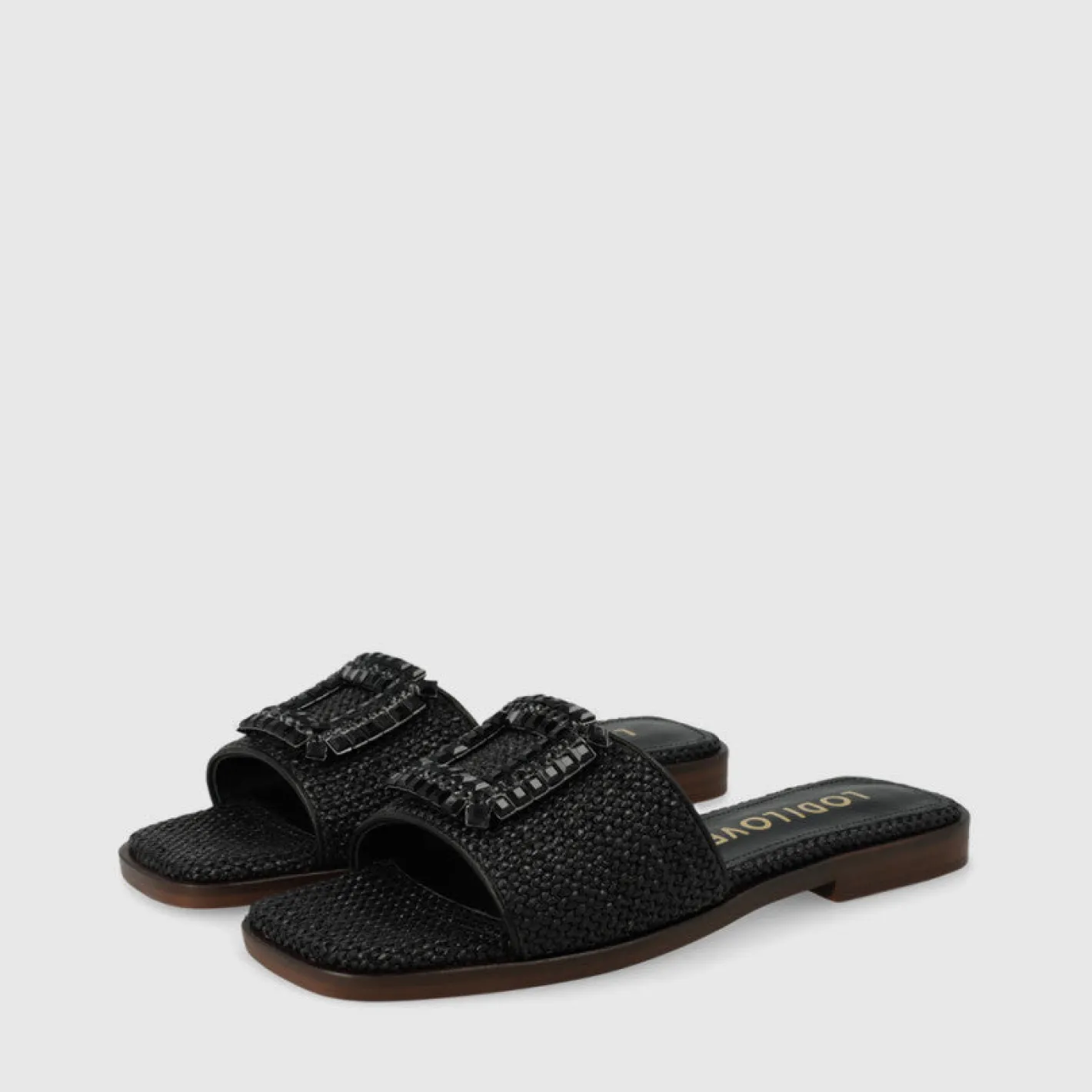 lodi__nu_black_rafia_slid_2.webp Lodi - NU5507 Black Rafia Slide