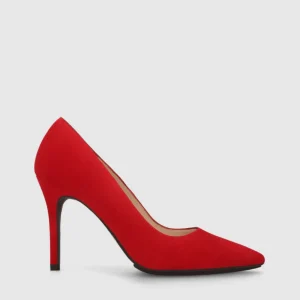 Lodi - Ramin Red Suede Court Shoe