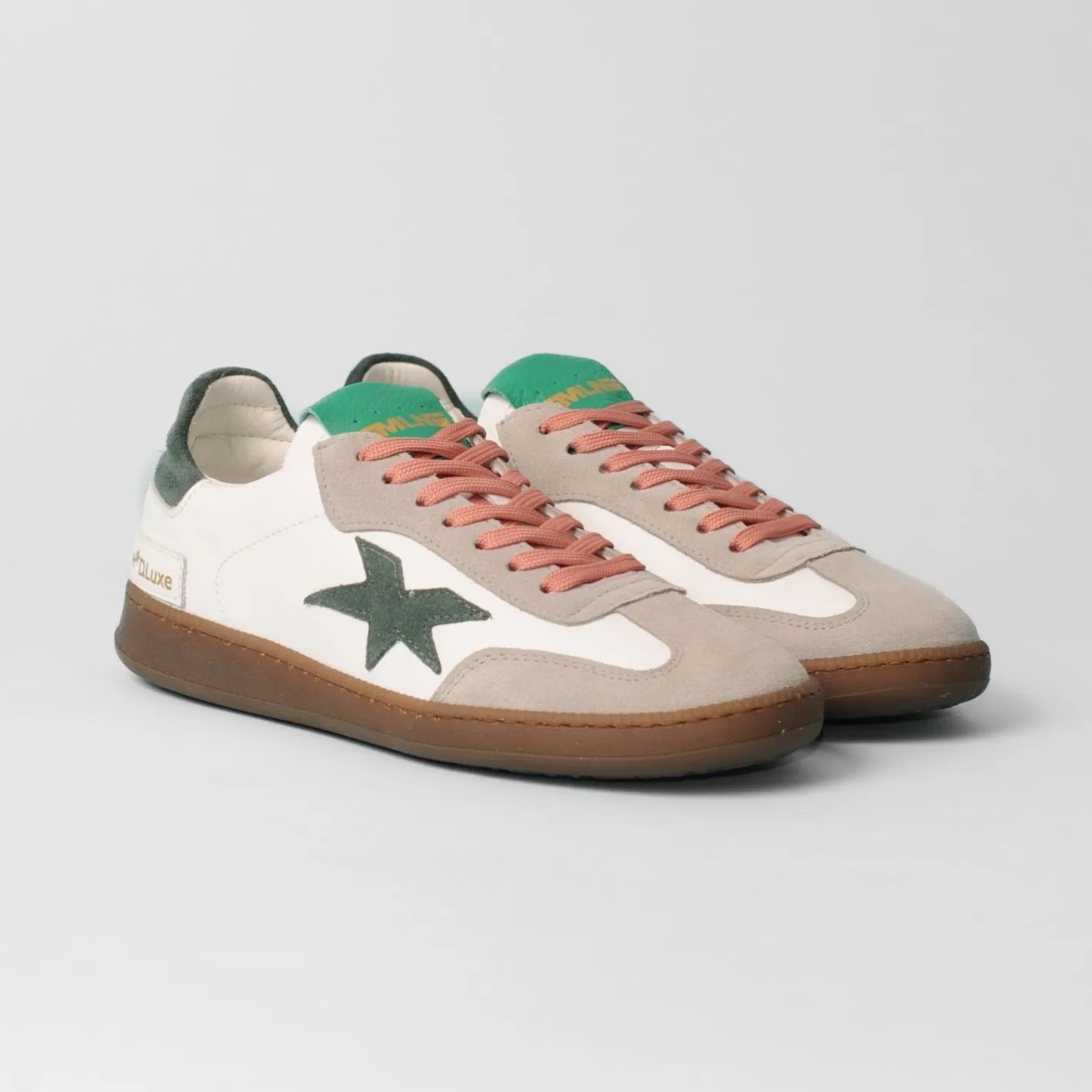 meline__r__white_and_gree_3.webp Méliné Meline - R 526 White and Green Retro Trainer