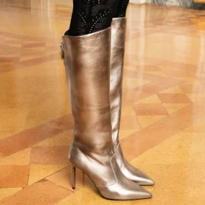 NeroGiardini - I410826DE Metallic Gold Knee High Boot [Standard Fit]