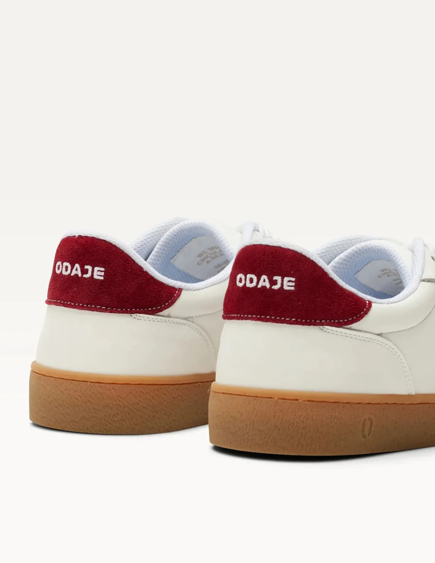 odaje__lucia_white_and_bu_3.webp Odaje - Lucia White and Burgundy Retro Trainer