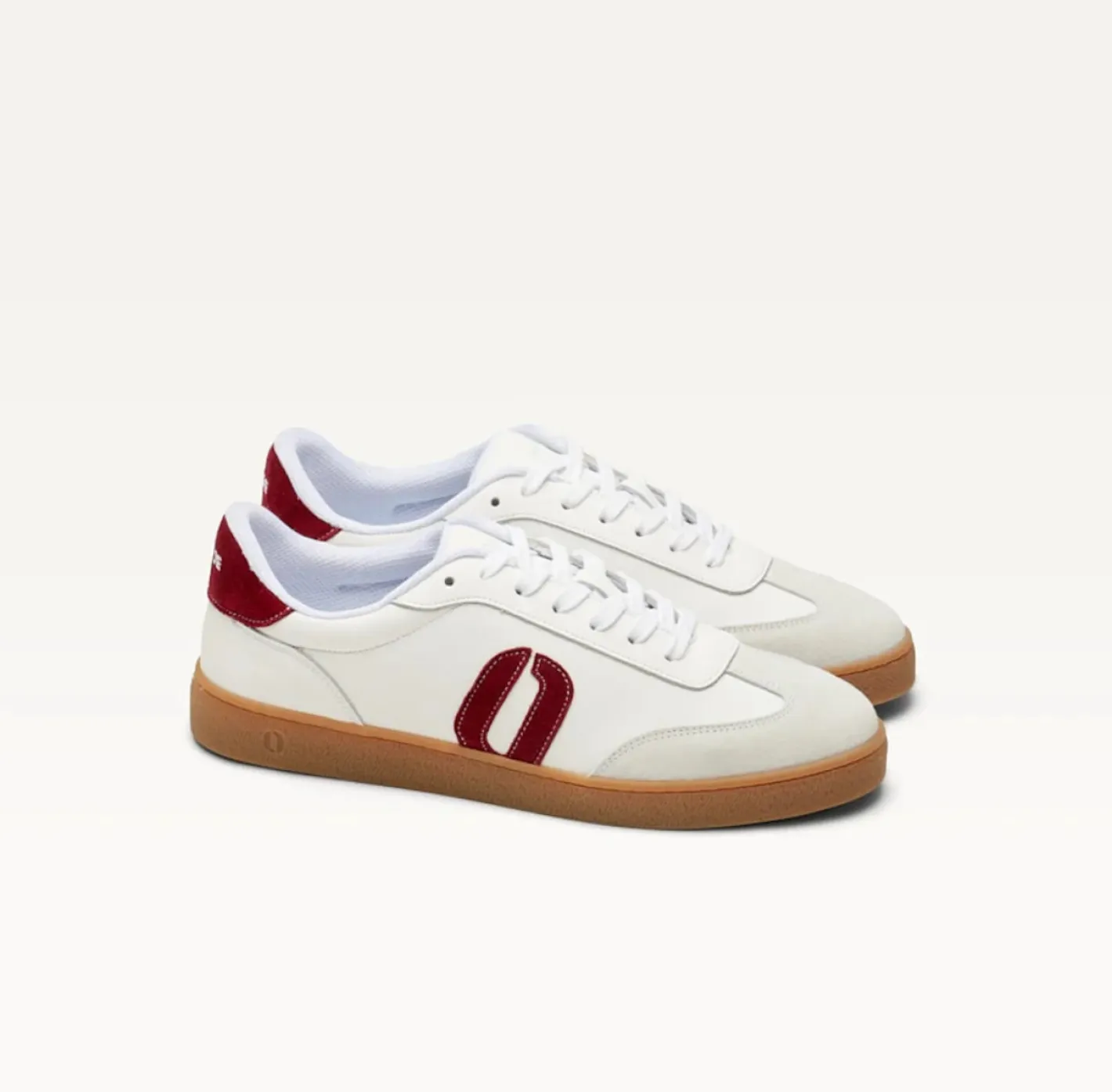 odaje__lucia_white_and_bu_4.webp Odaje - Lucia White and Burgundy Retro Trainer