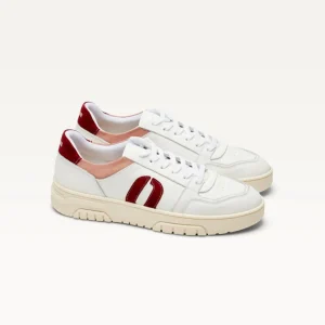 Odaje - Nora White and Burgundy Trainer