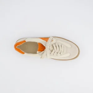 Paul Green - 5437 Cream and Orange Retro Trainer