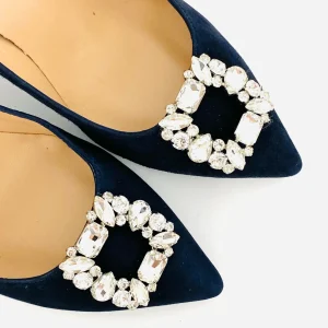 Rachel's Rachels - Navy court shoe with embellishment