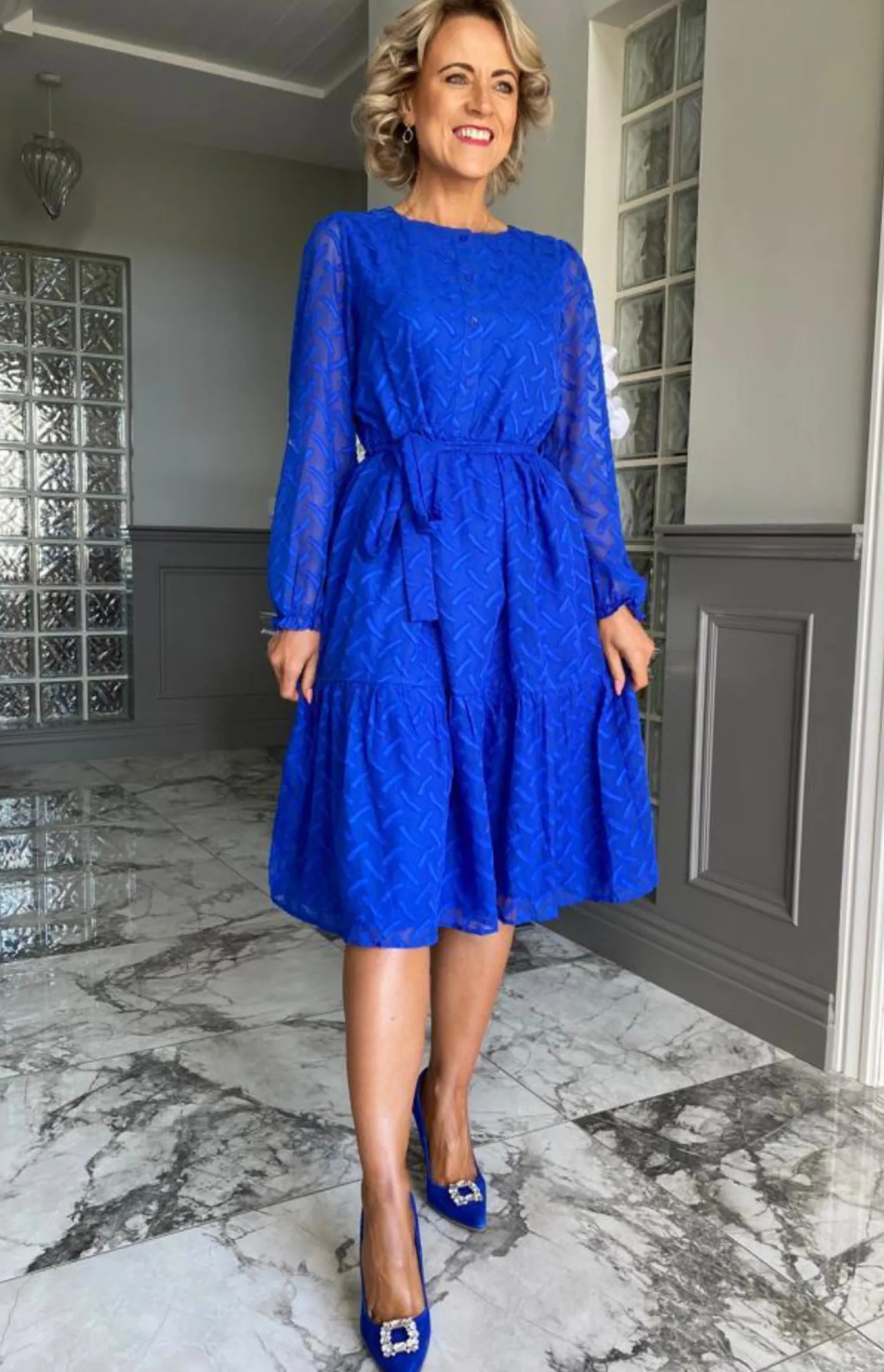 rachels_cobalt_blue_court_3.webp Rachel's Rachels- Cobalt Blue court shoe with diamonte