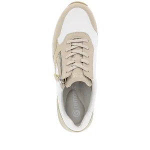 Remonte - D0T01 Beige Zip Trainer