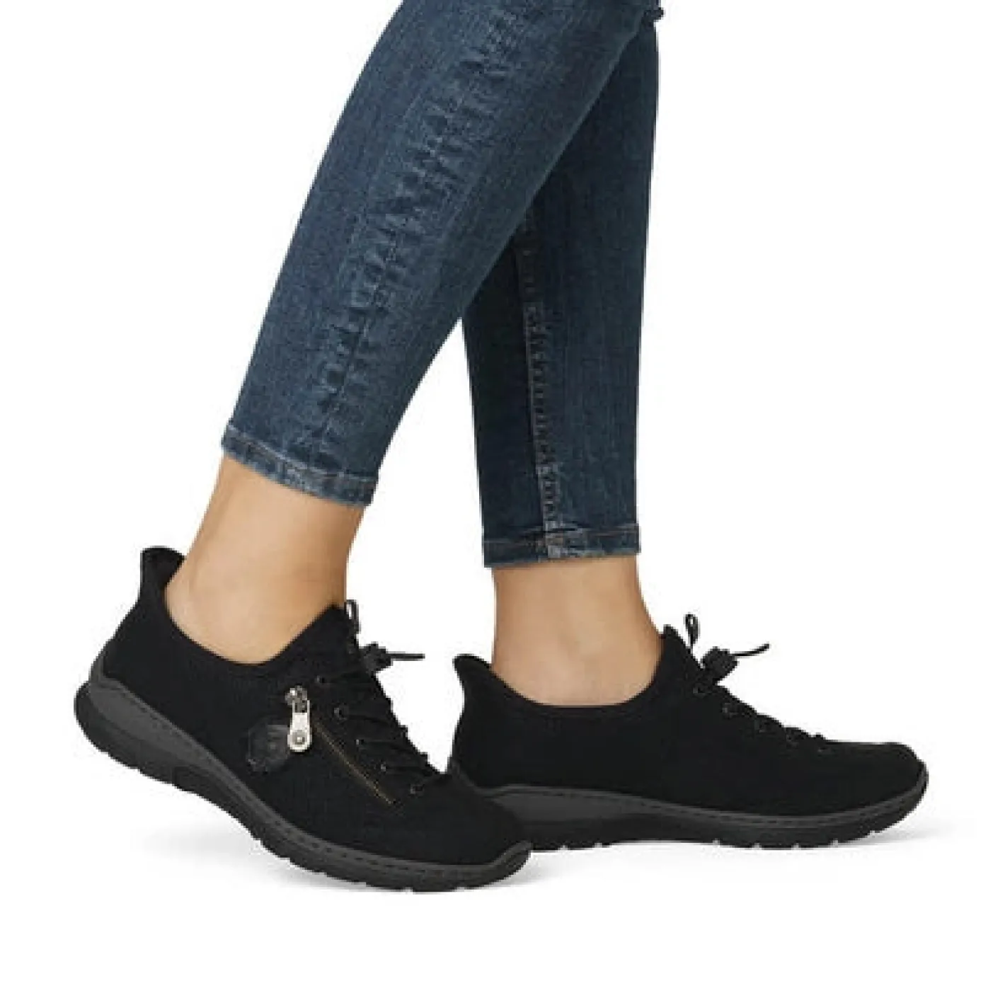 rieker__lf_black_slip_on__1.webp Rieker - L32F1 Black Slip On Trainer