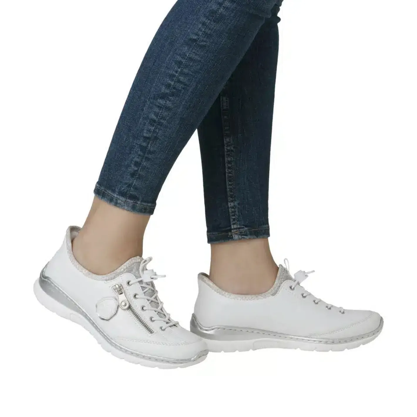 rieker__lf_white_slip_on__4.webp Rieker - L32F1 White Slip On Trainer