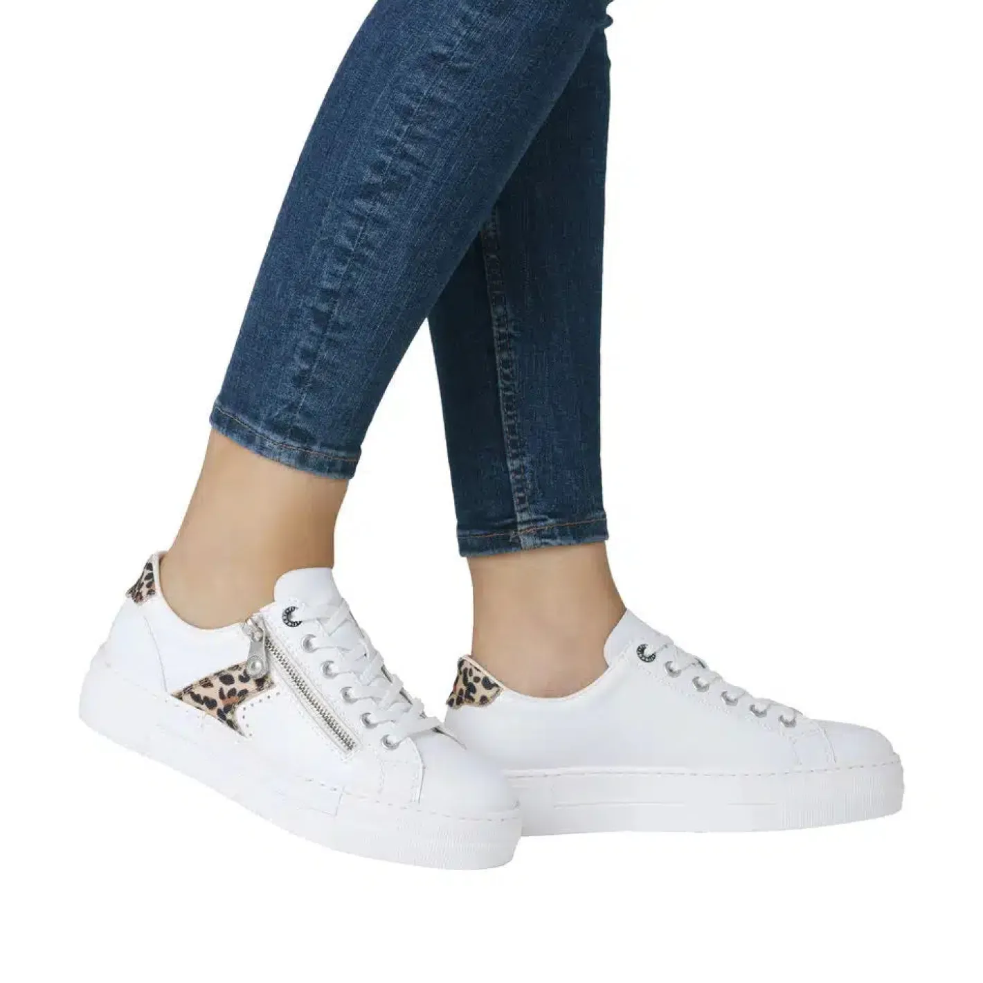 rieker__n_white_and_leopa_3.webp Rieker - N4924 White and Leopard Trainer