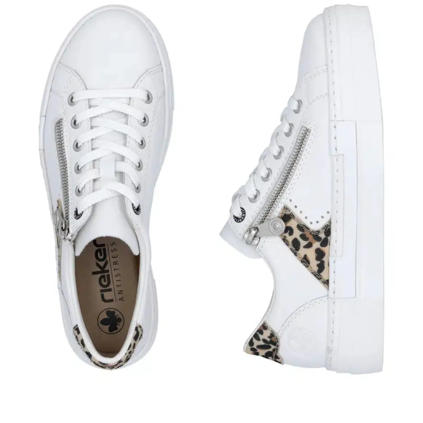rieker__n_white_and_leopa_4.webp Rieker - N4924 White and Leopard Trainer