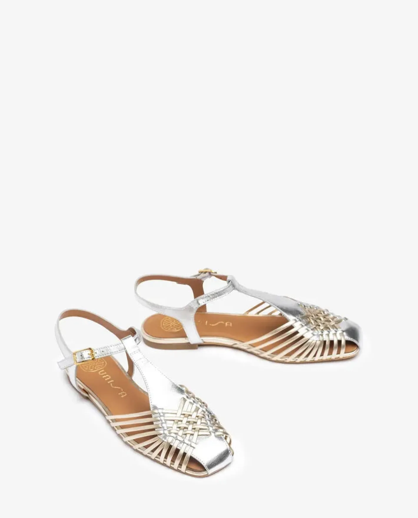 unisa__babic_silver_and_g_3.webp Unisa - Babic Silver and Gold Leather Sandal