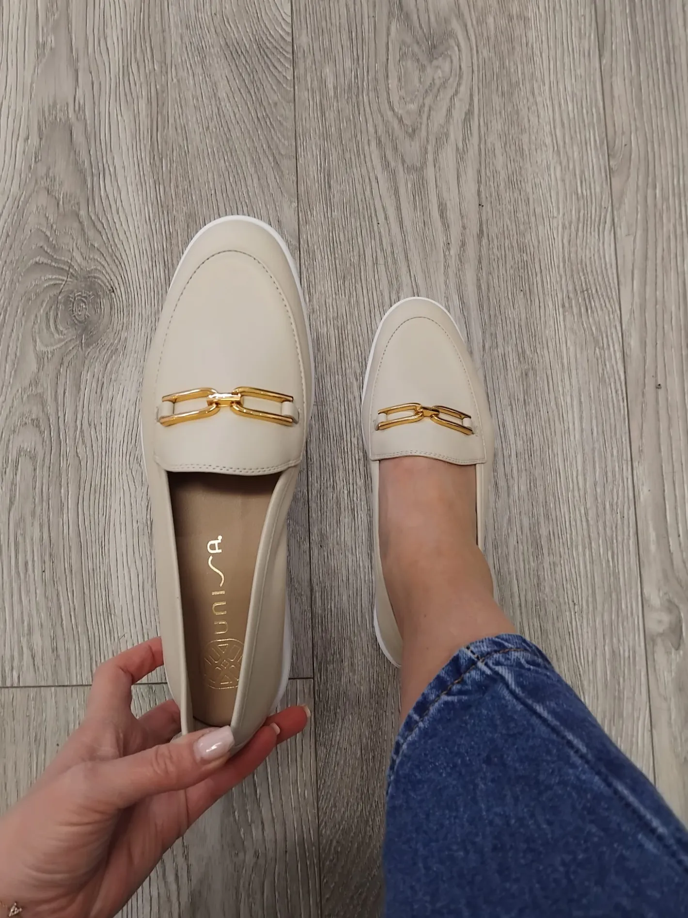 unisa__famo_cream_wedge_l_1.webp Unisa - Famo Cream Wedge Loafer