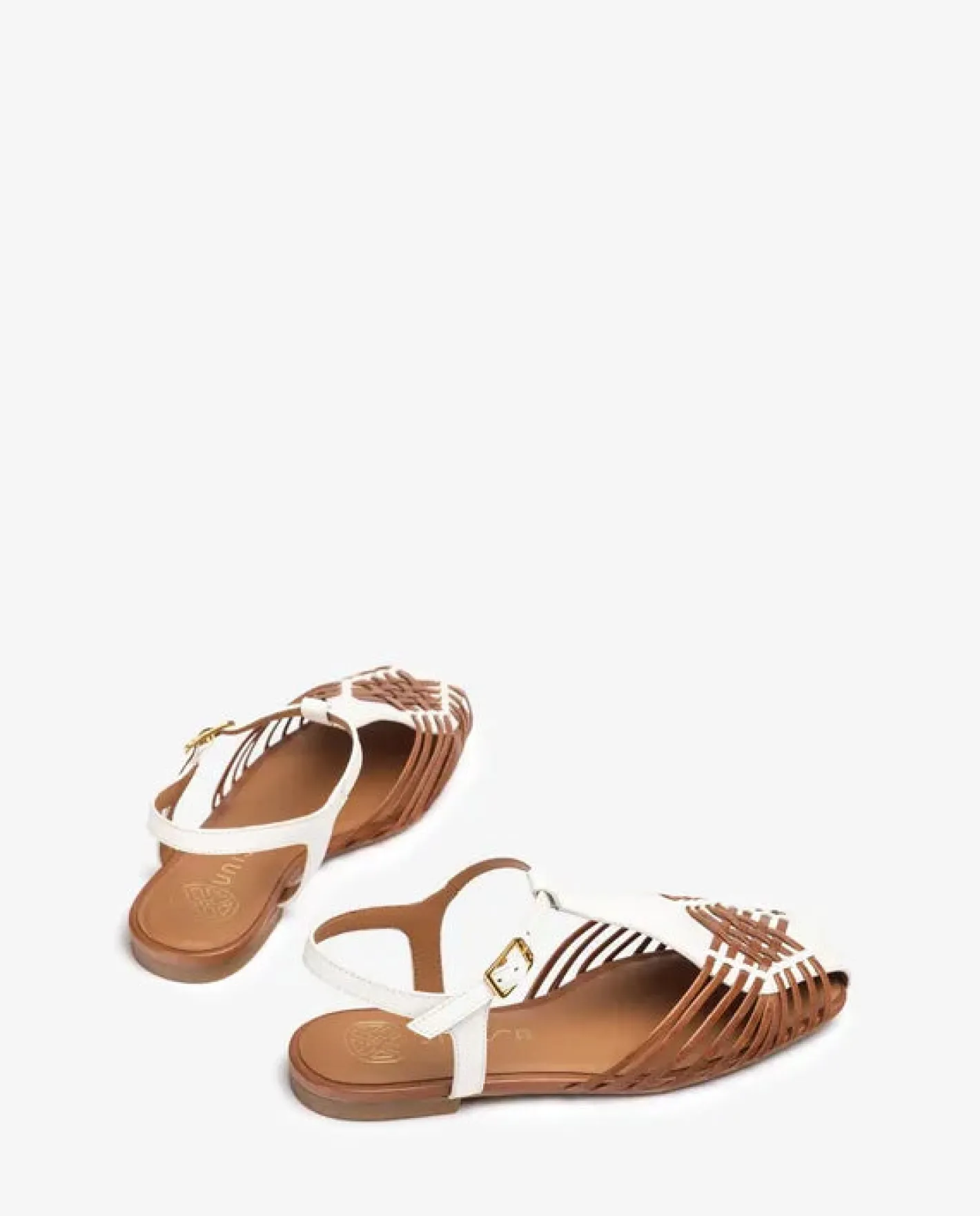 unisa_babic_white_and_tan_2.webp Unisa Babic White and Tan Leather Sandal