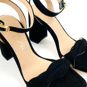 Unisa - Sacro Black Suede Sandal*