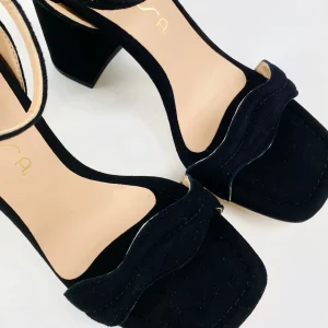 Unisa - Sacro Black Suede Sandal*