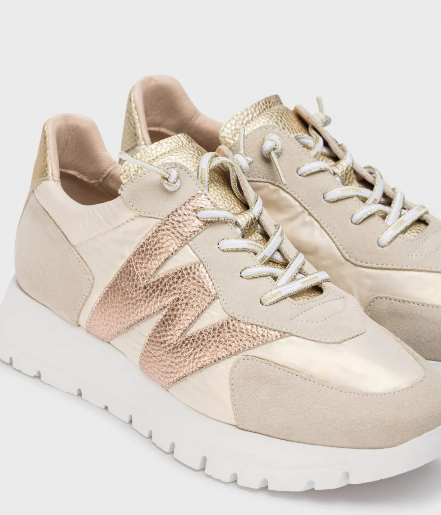 wonders__a_gold_and_rose__2.webp Wonders - A-2464 Gold and Rose Gold Slip On Trainer