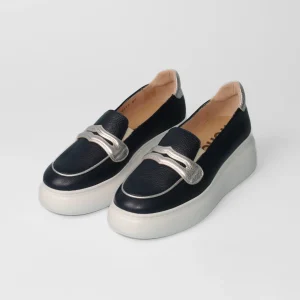 Wonders - A-2671 Navy Wedge Loafer