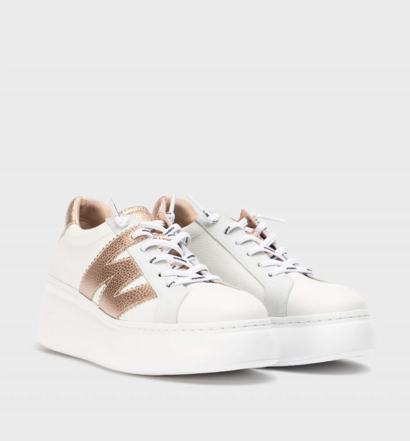 wonders__a_white_and_rose_2.webp Wonders - A2670 White and Rose Gold Trainer