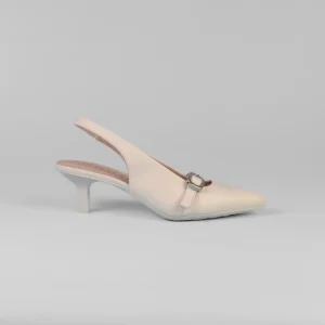 Wonders - G-7101 Ivory Kitten Heel Slingback