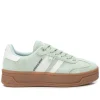 XTI - 143644 Pastel Green Suede Platform Trainer