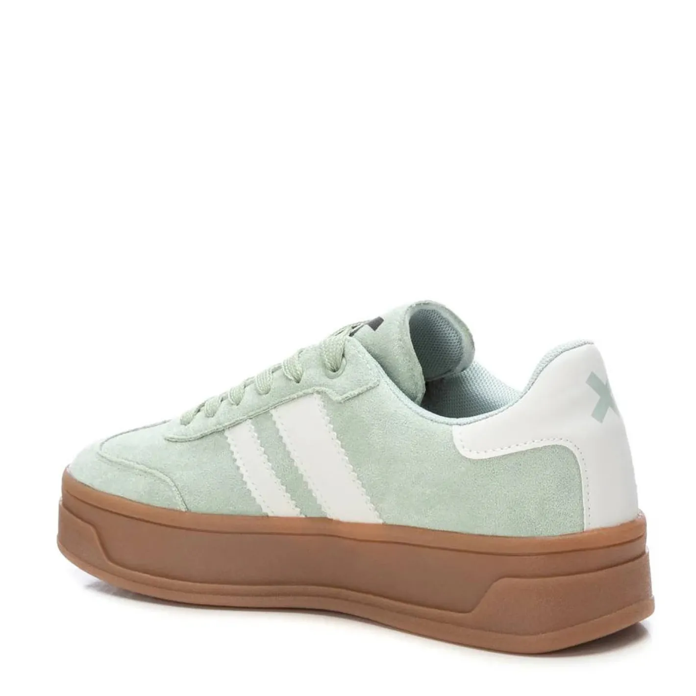 xti___pastel_green_suede__2.webp XTI - 143644 Pastel Green Suede Platform Trainer
